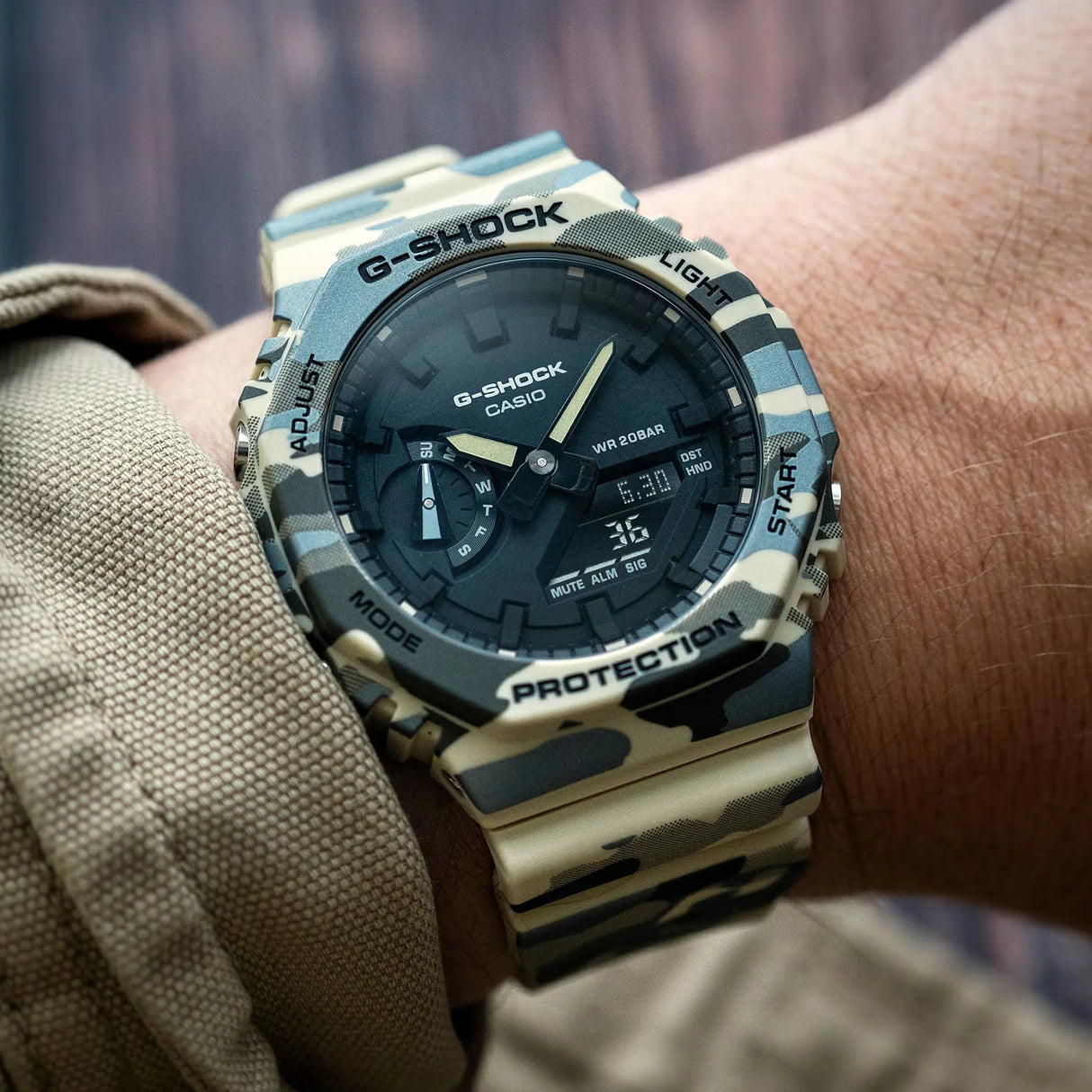 Casio G-SHOCK 2100 Series Camo Analogue Watch (GA-2100CM-5AER)
