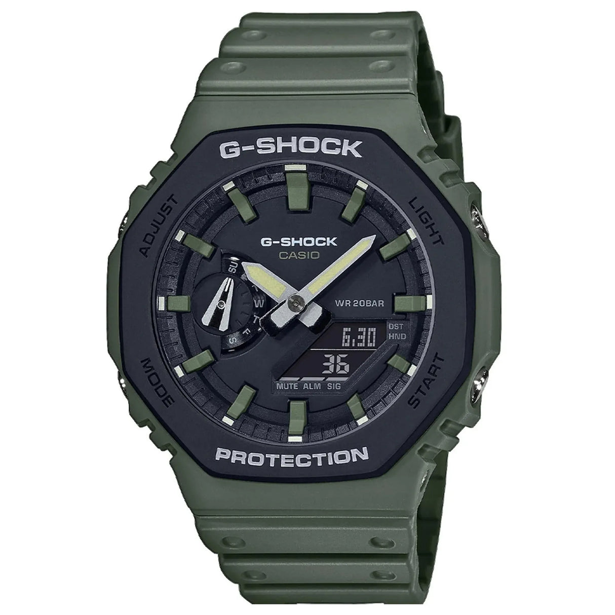 Casio G-SHOCK 2100 Series Layered Bezel Dual Display Watch (GA-2110SU-3AER)