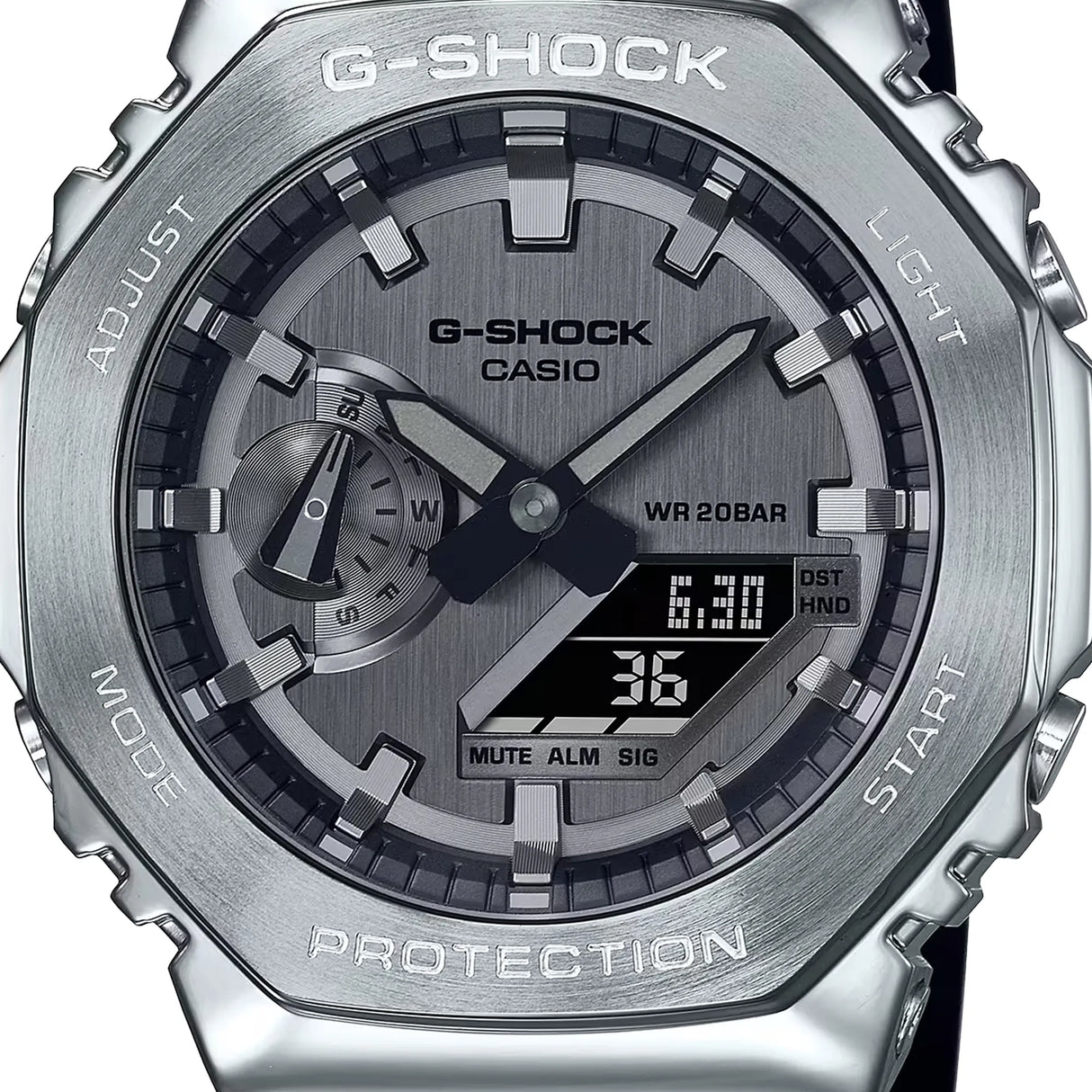 Casio G-SHOCK 2100 Series Steel Dual Display Watch (GM-2100-1AER)