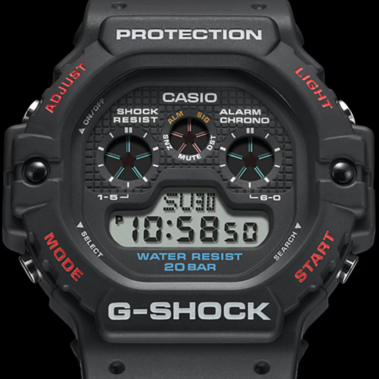 Casio G-SHOCK 5900 Series Triple Graph Water Resist Digital Watch (DW-5900U-1ER)