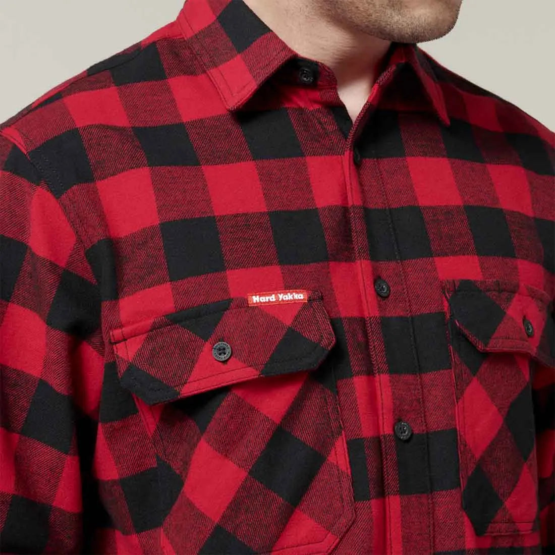 Hard Yakka Long Sleeve Check Flannel Shirt