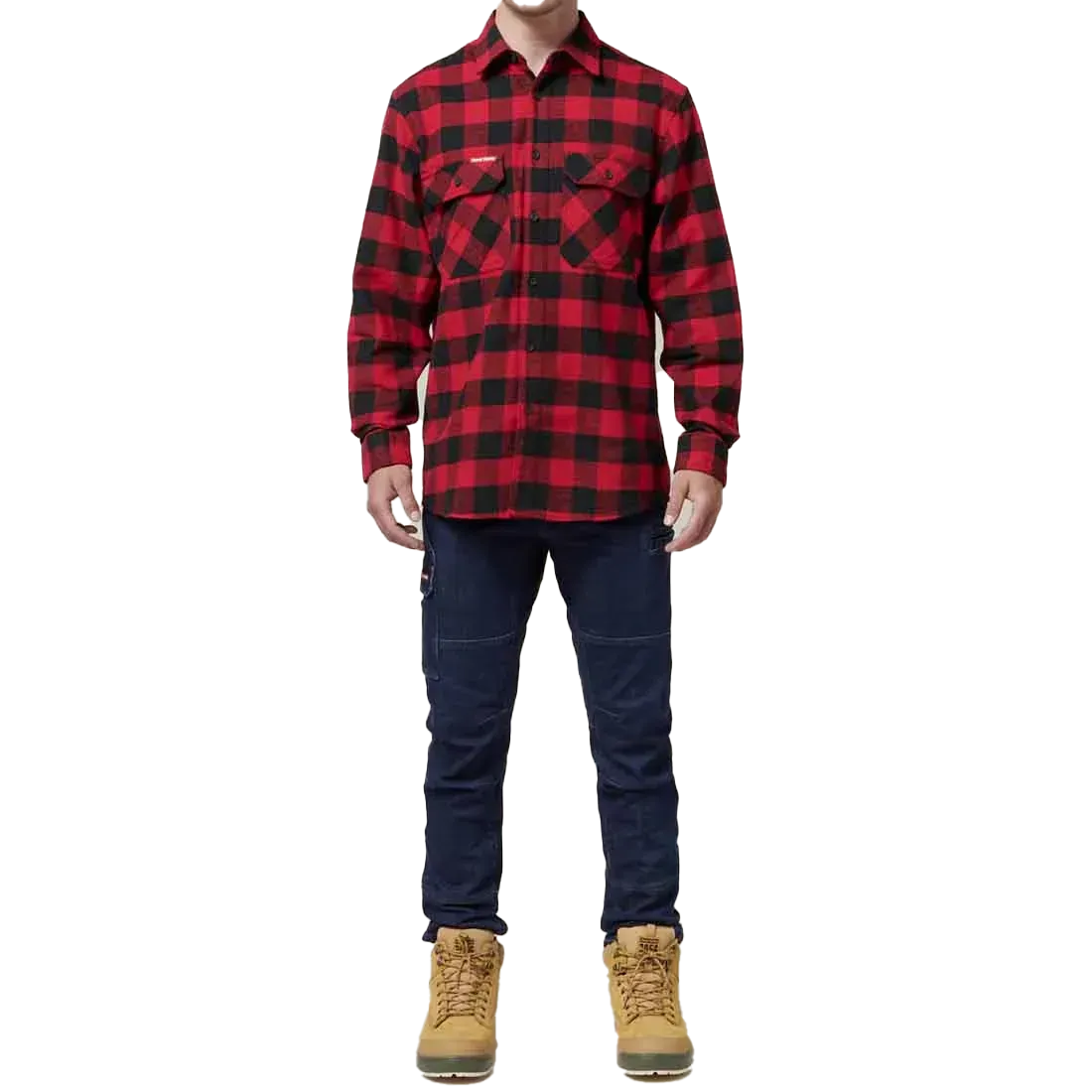 Hard Yakka Long Sleeve Check Flannel Shirt