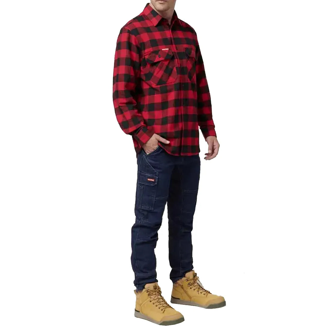 Hard Yakka Long Sleeve Check Flannel Shirt