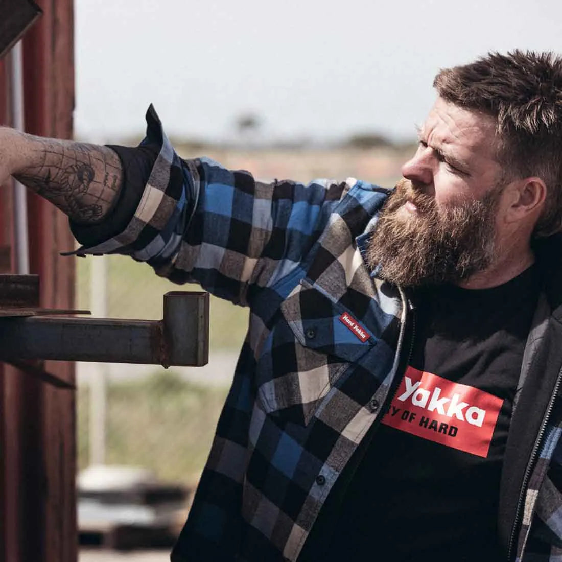 Hard Yakka Quilted Flannel Shacket