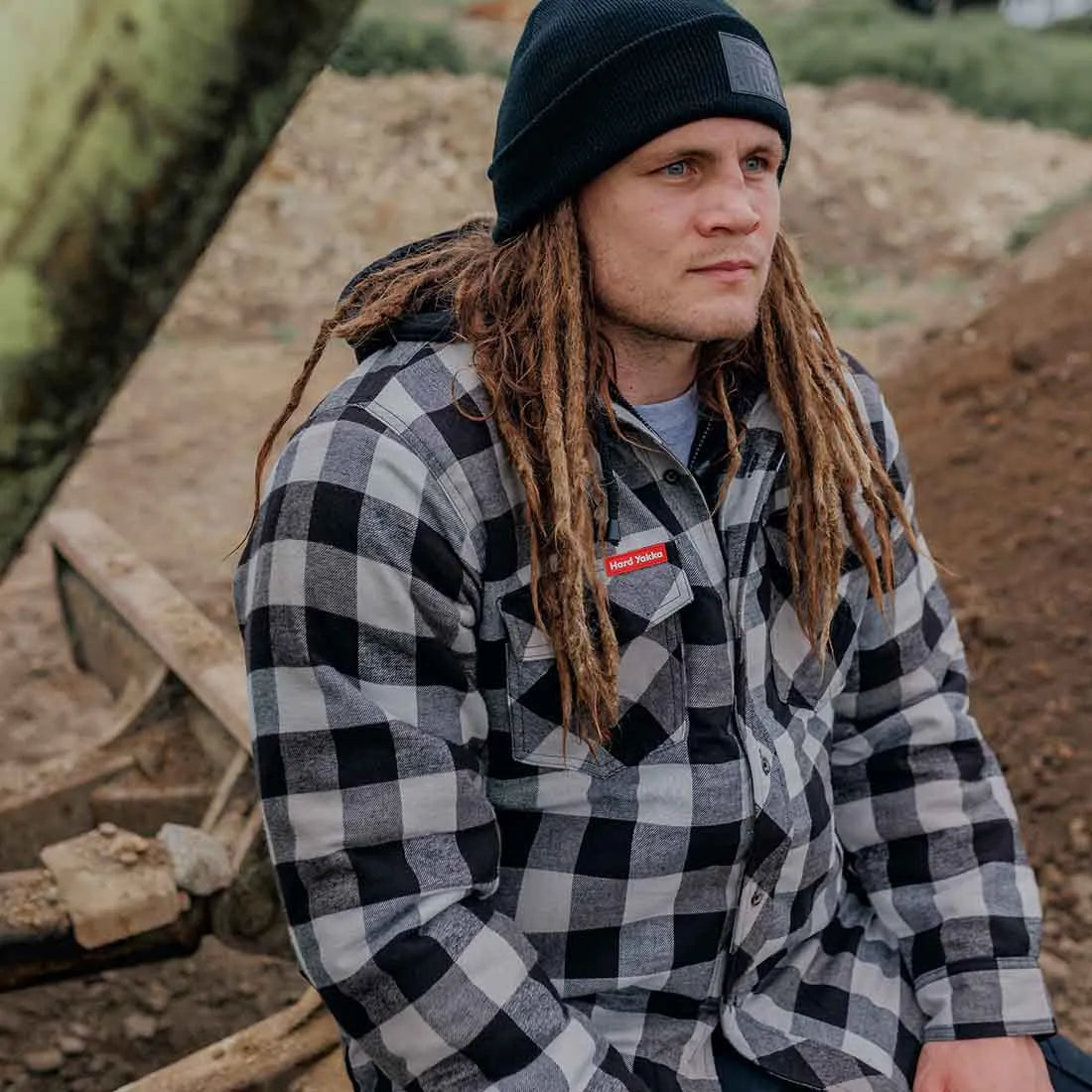 Hard Yakka Quilted Flannel Shacket