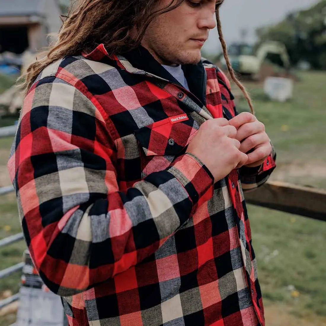 Hard Yakka Quilted Flannel Shacket