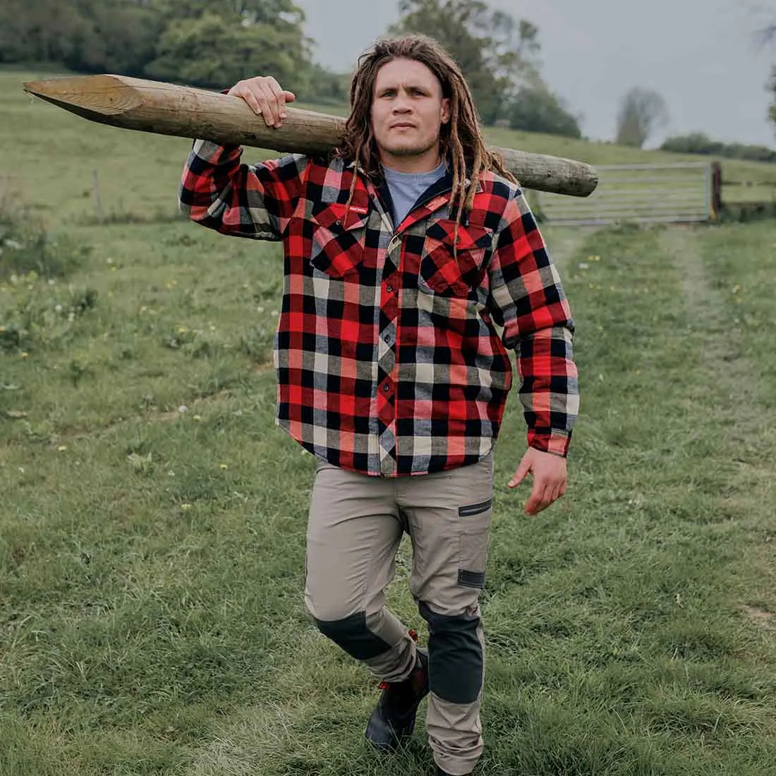 Hard Yakka Quilted Flannel Shacket