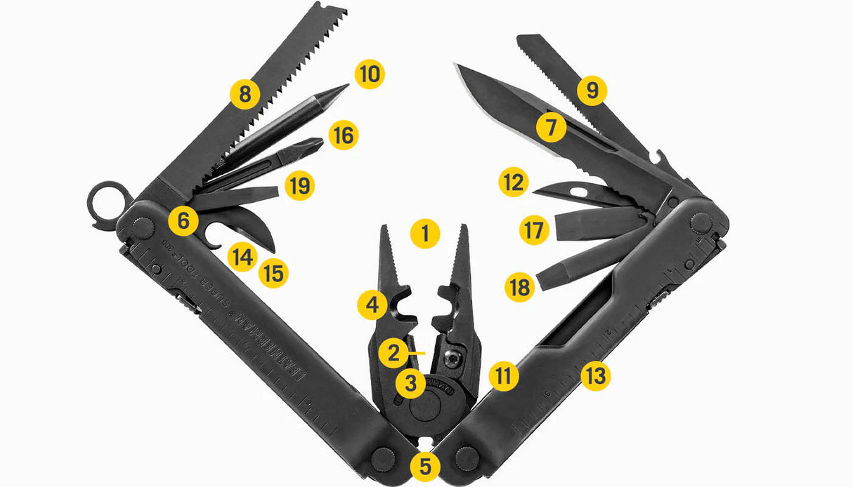 Leatherman Super Tool 300M Multi-Tool (Black Oxide w/ MOLLE Sheath)