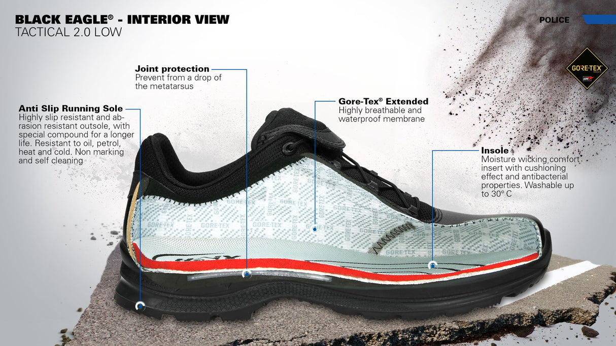 HAIX Black Eagle Tactical 2.1 GTX Low Shoes (Black)
