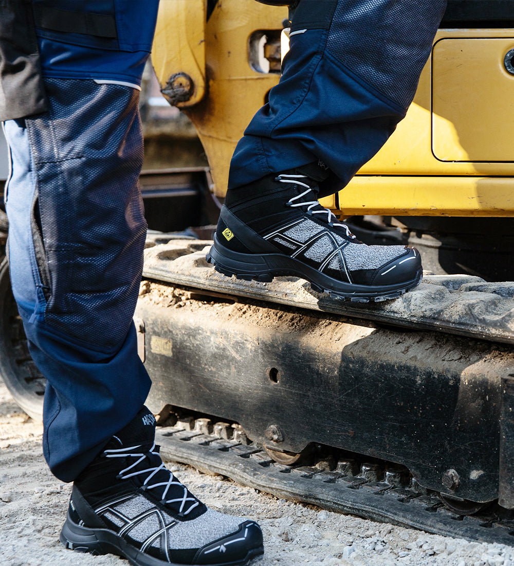 HAIX Black Eagle Safety Pro Mid S3 Boots (Black/Silver)