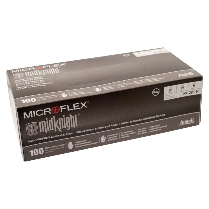 Microflex Nitrile Black Gloves