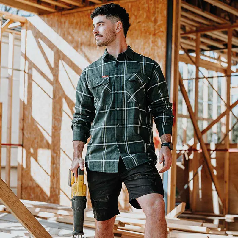 Hard Yakka Core Lightweight Checked Flannel Shirt