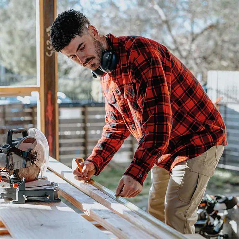 Hard Yakka Core Lightweight Checked Flannel Shirt