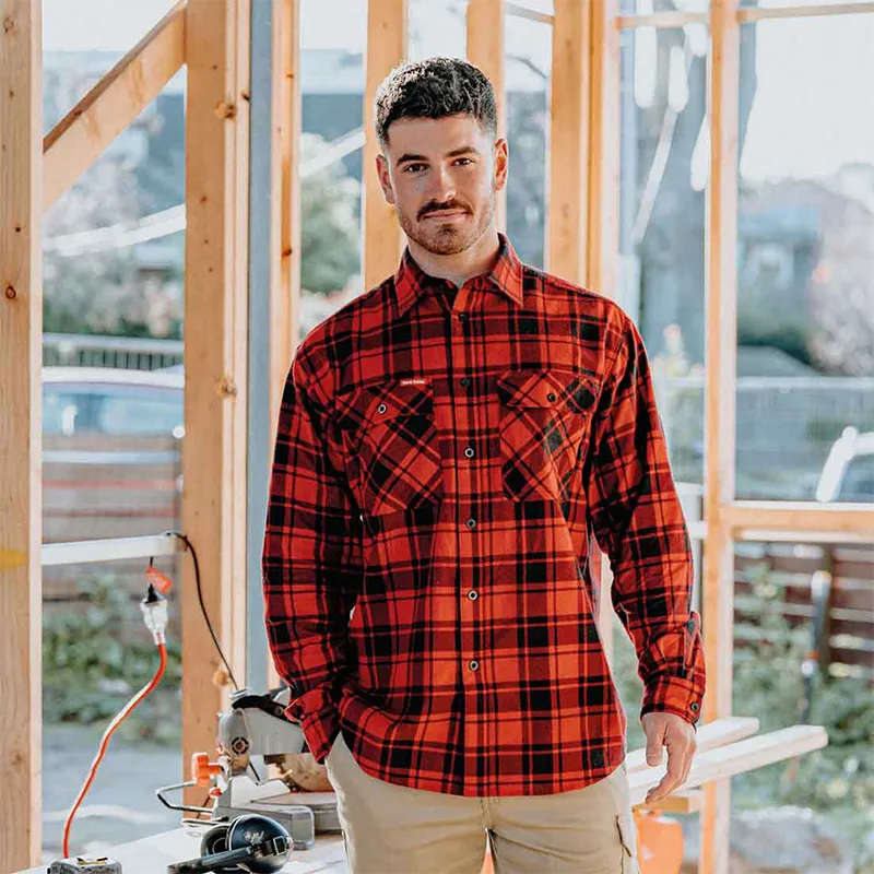 Hard Yakka Core Lightweight Checked Flannel Shirt