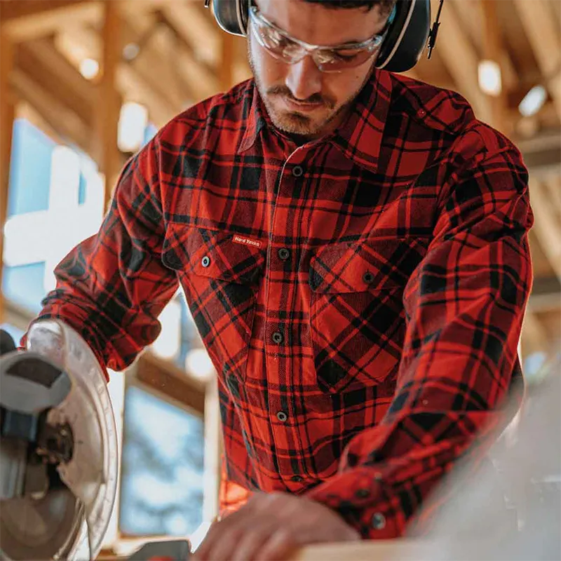 Hard Yakka Core Lightweight Checked Flannel Shirt