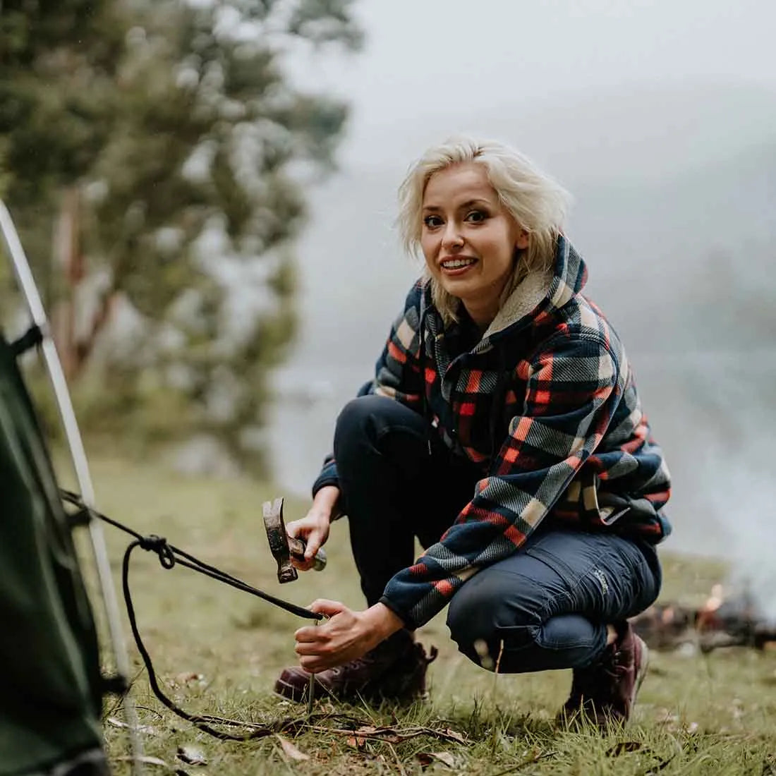 Hard Yakka Womens Check Zoodie