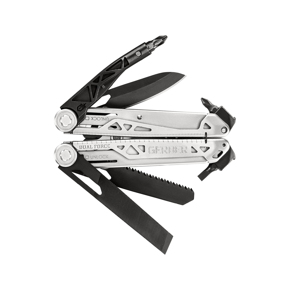 Gerber Dual Force Multi-Tool (Stainless Steel w/ Sheath)