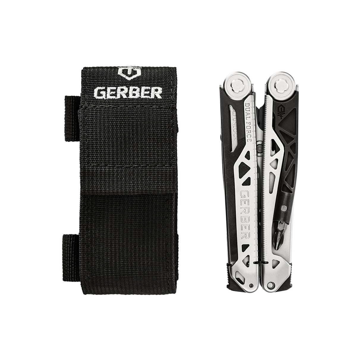 Gerber Dual Force Multi-Tool (Stainless Steel w/ Sheath)