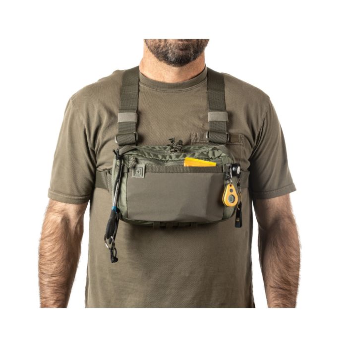 Chest bag utility outlet