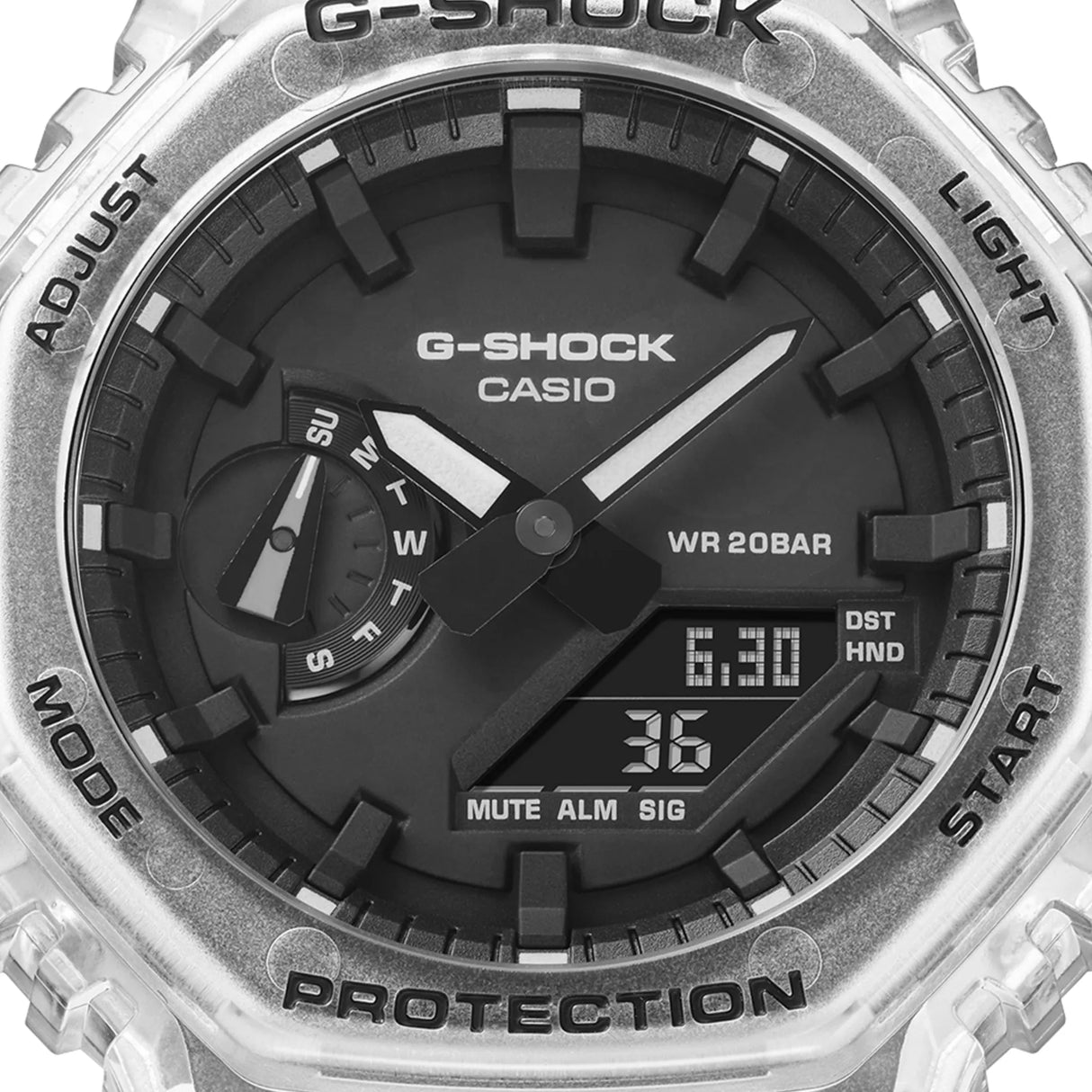 Casio G-SHOCK 2100 Series Skeleton Dual Display Watch (GA-2100SKE-7AER)