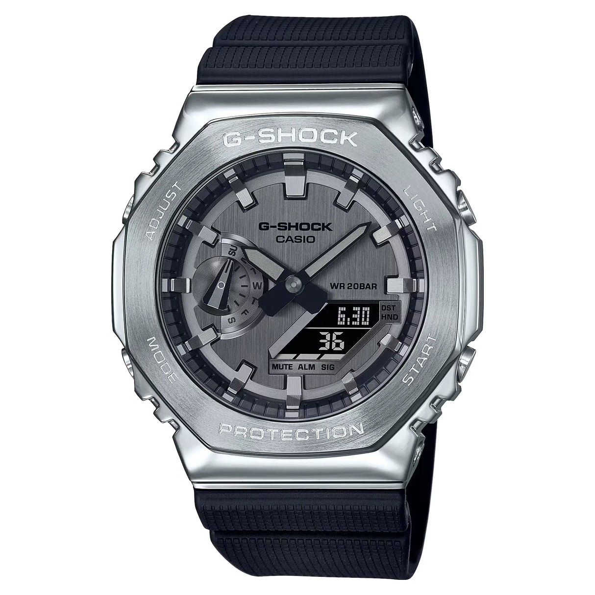 Casio G-SHOCK 2100 Series Steel Dual Display Watch (GM-2100-1AER)