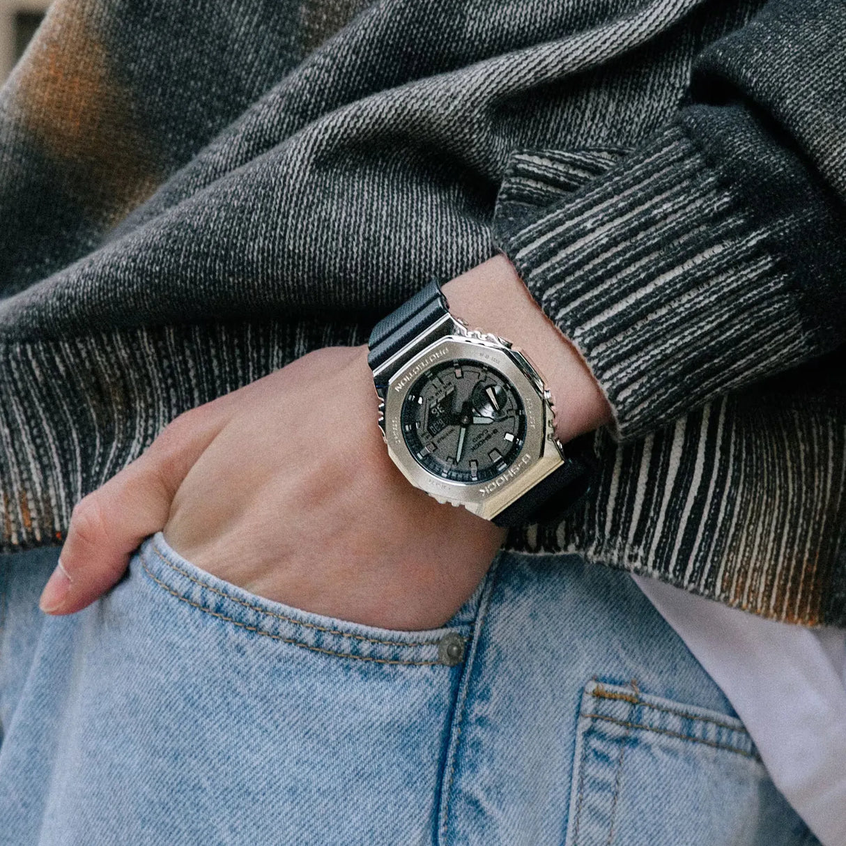 Casio G-SHOCK 2100 Series Steel Dual Display Watch (GM-2100-1AER)