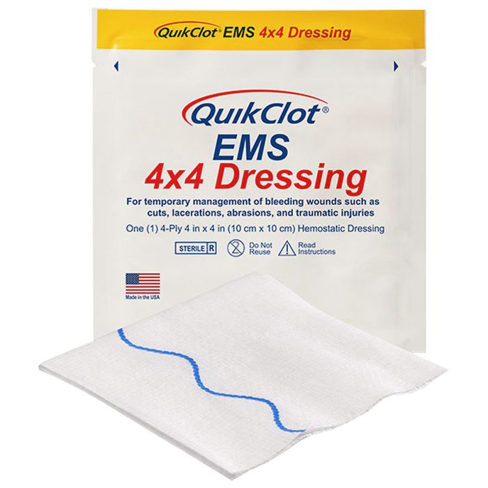 QuikClot EMS Haemostatic Dressing (10cm x 10cm)