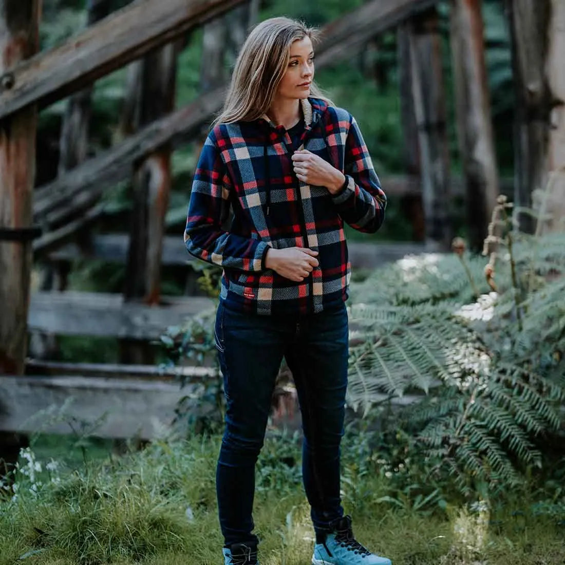 Hard Yakka Womens Check Zoodie