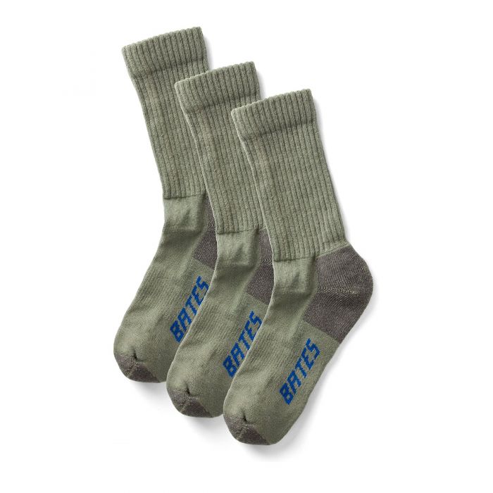 Bates Cotton Comfort Socks - Crew (3 Pack)